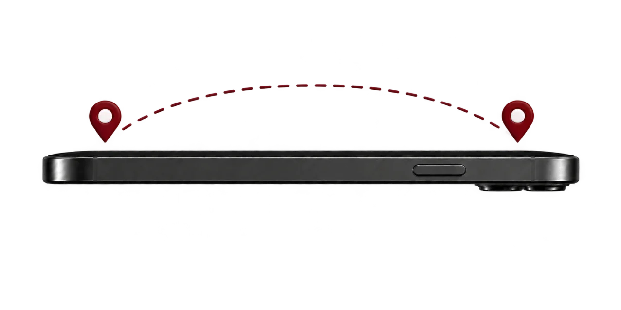 Map pins from Tripoli to Tyre above a phone